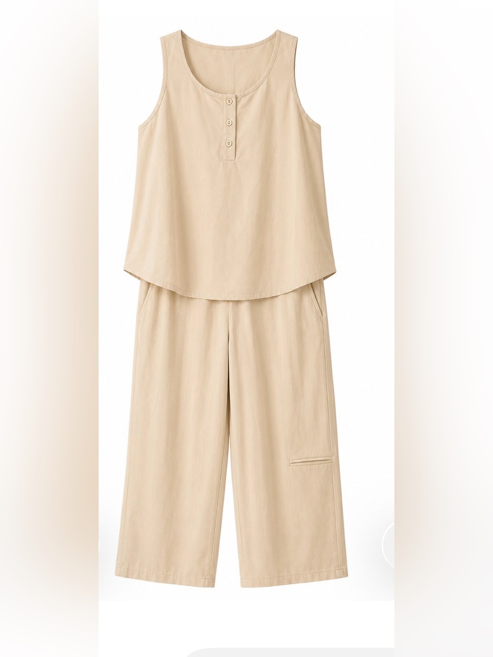 ROMY Summer Tan 3 -Button Top and Pant Set